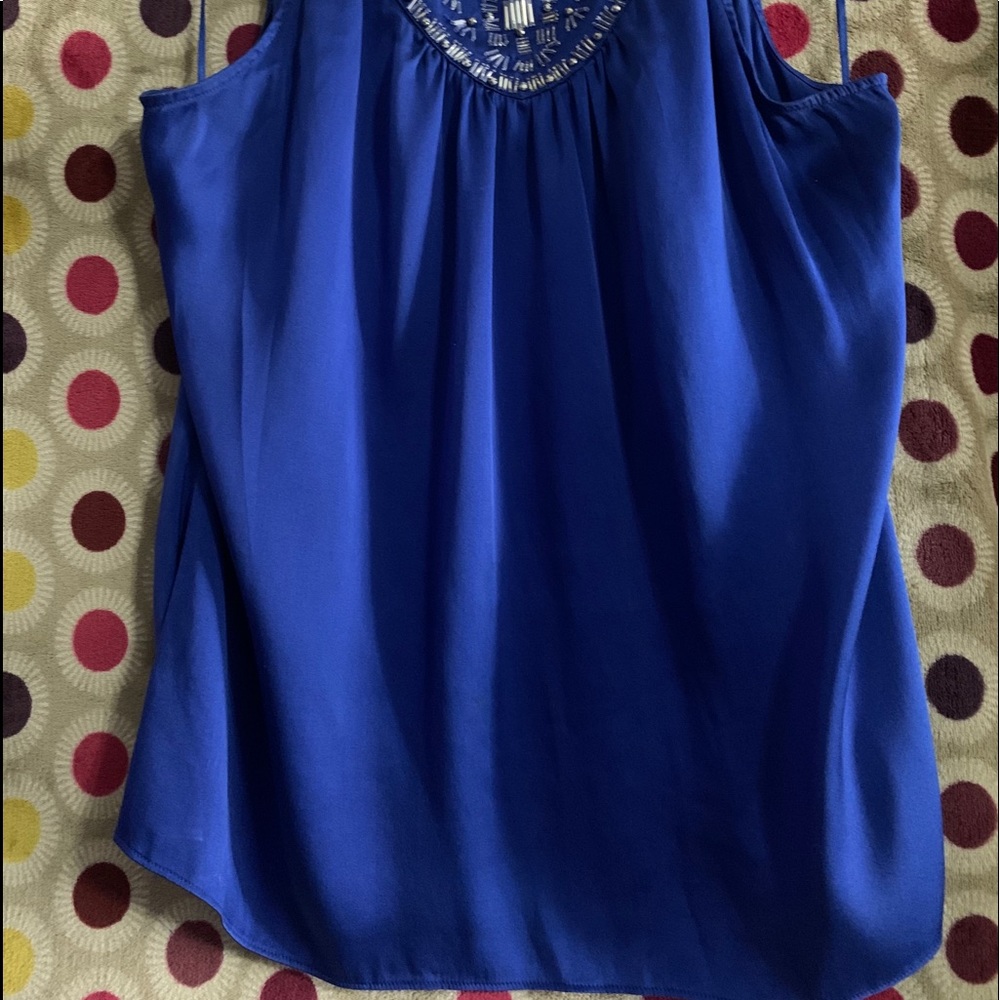 Cache Blue Blouse Sleeveless